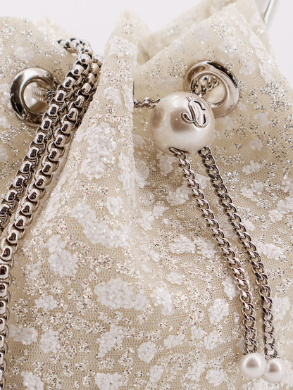 Borsa a secchiello Bon Bon in mesh con micro paillettes thumbnail