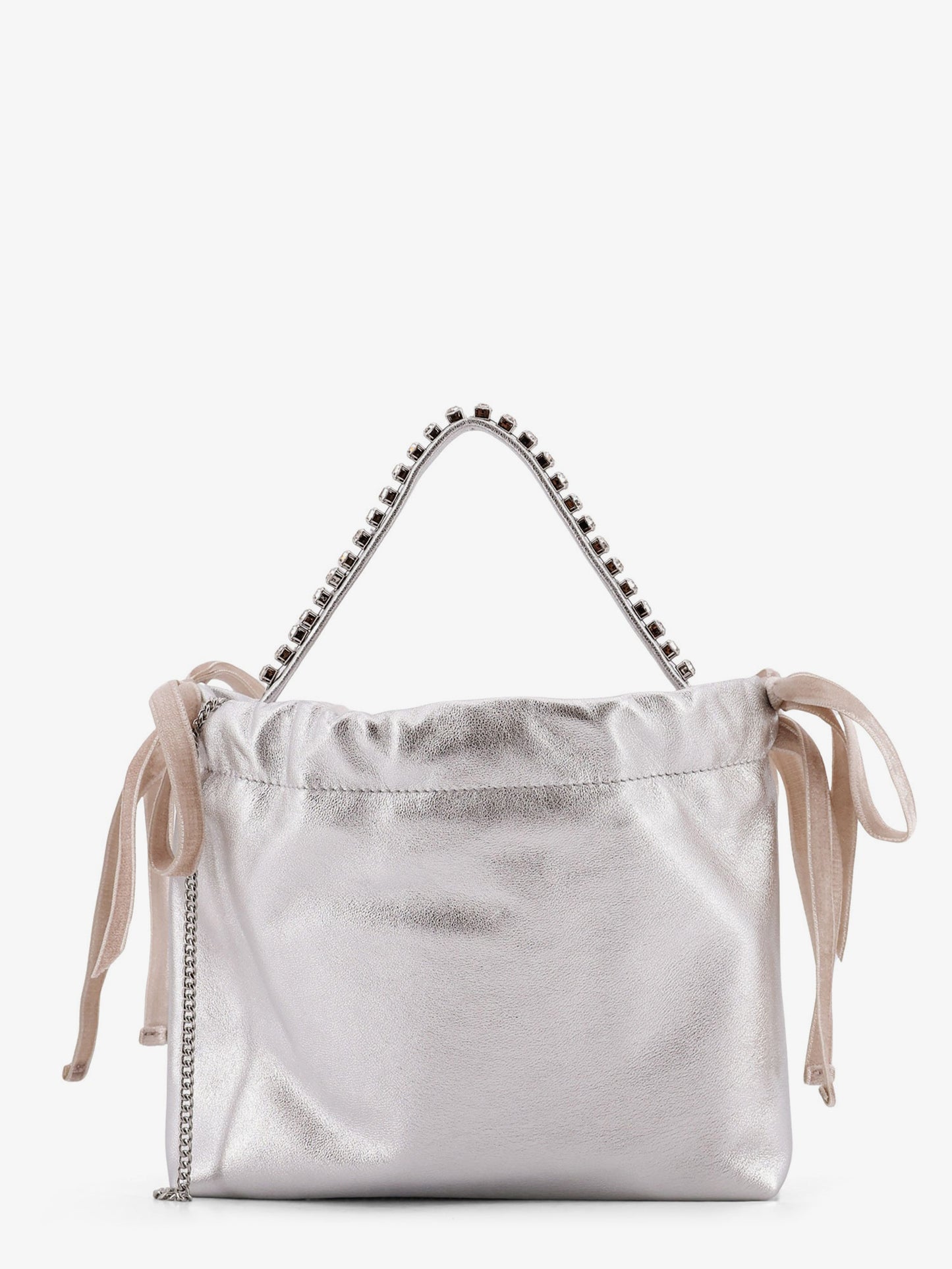 Metallic leather crossbody bag