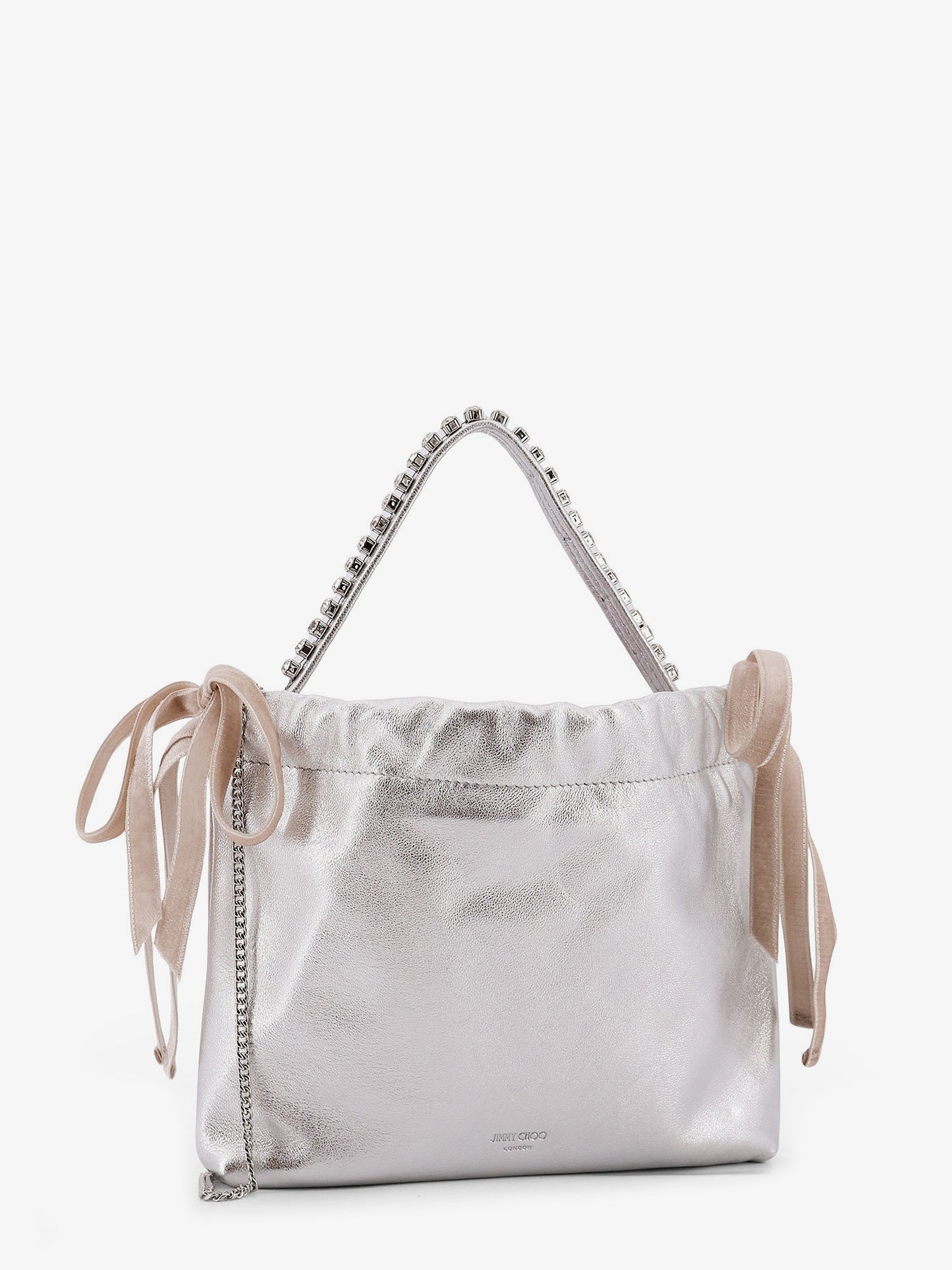 Metallic leather crossbody bag