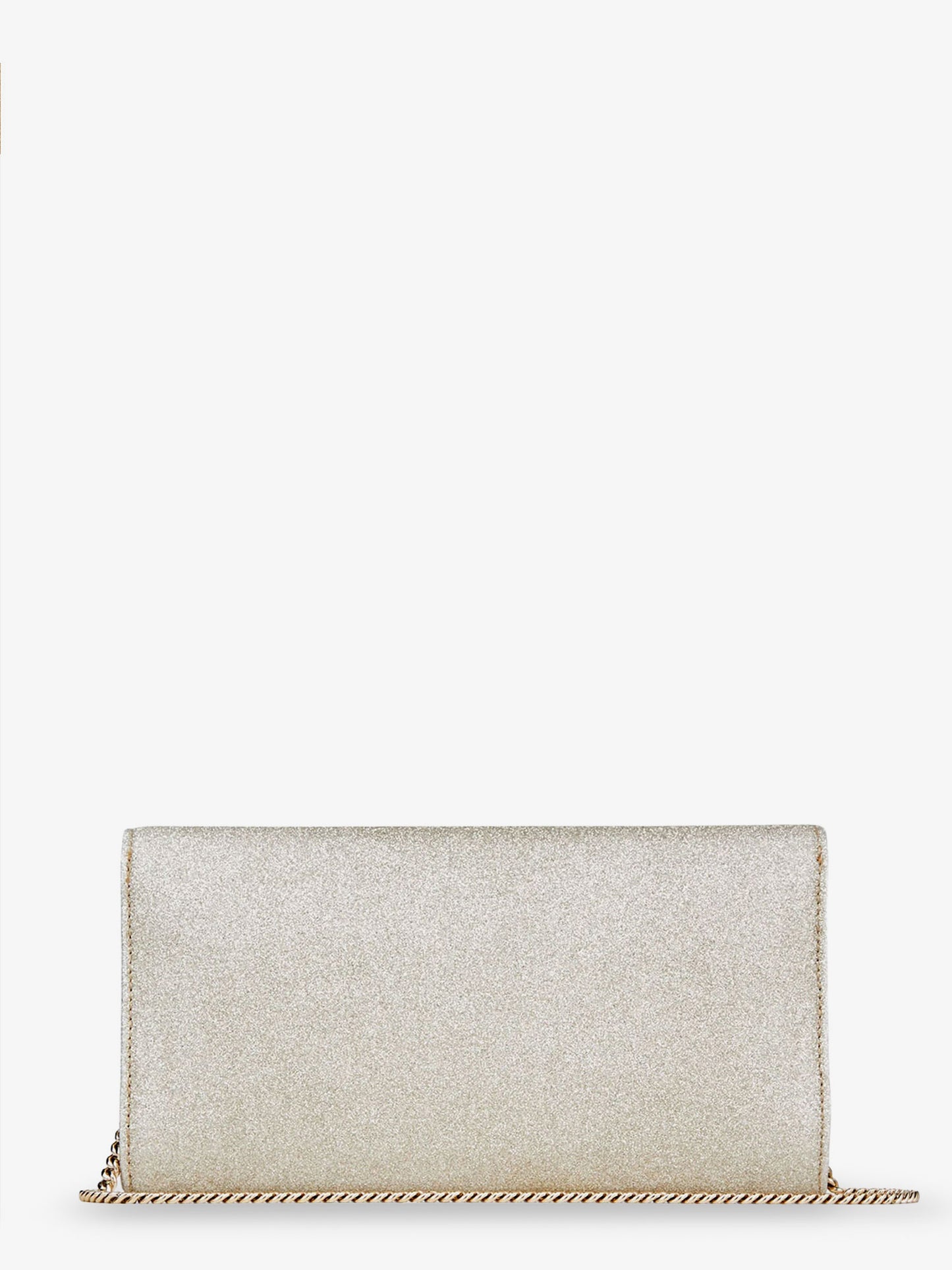 Emmie leather clutch with all-over glitter