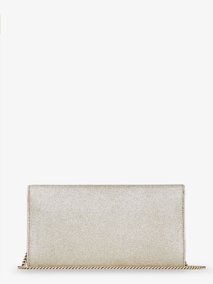 Emmie leather clutch with all-over glitter thumbnail