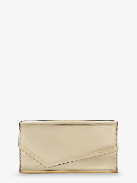 Emmie metallic leather clutch