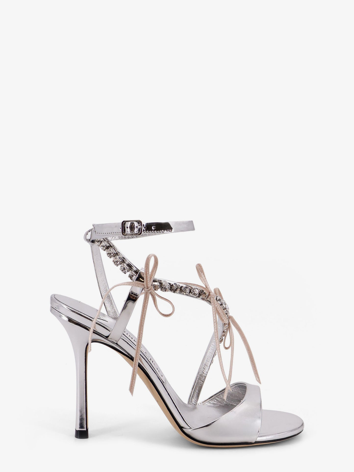 Lula leather sandals with rhinestone detail