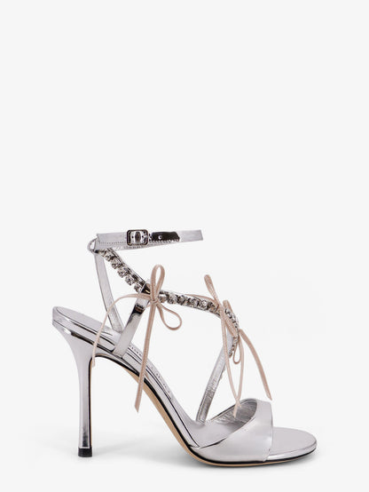 Lula leather sandals with rhinestone detail thumbnail