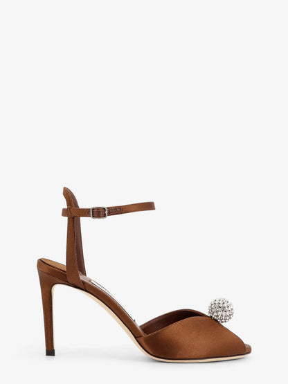 Sacora satin sandals with crystal detail thumbnail