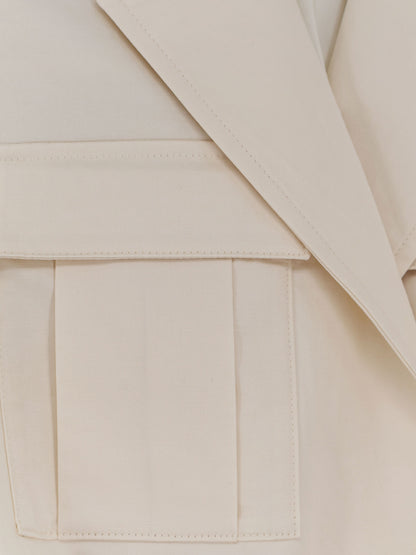 Blazer smanicato Diafa in cotonne e lino thumbnail