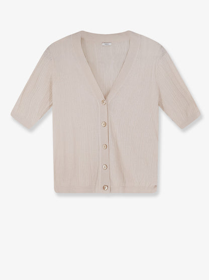 Silk and cotton cardigan with crinkled effect thumbnail
