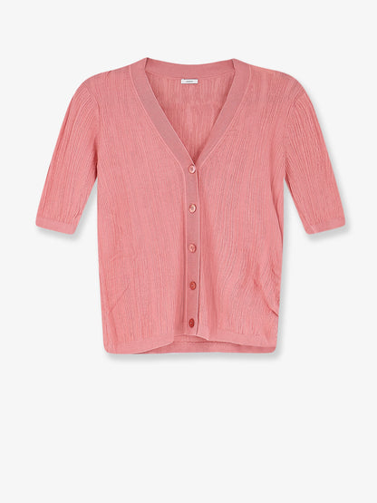 Silk and cotton cardigan with crinkled effect thumbnail