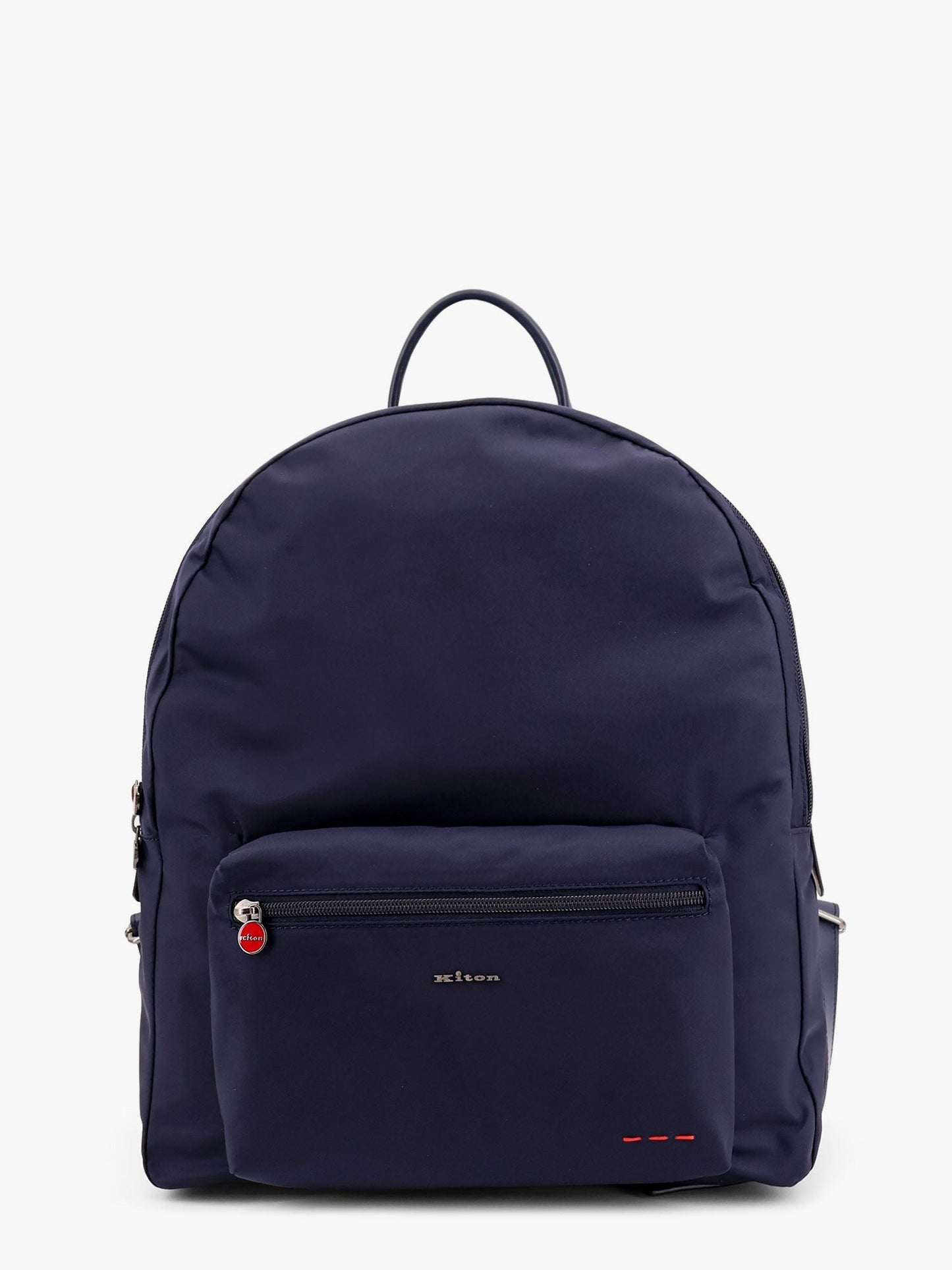 Nylon backpack with metal lettering logo