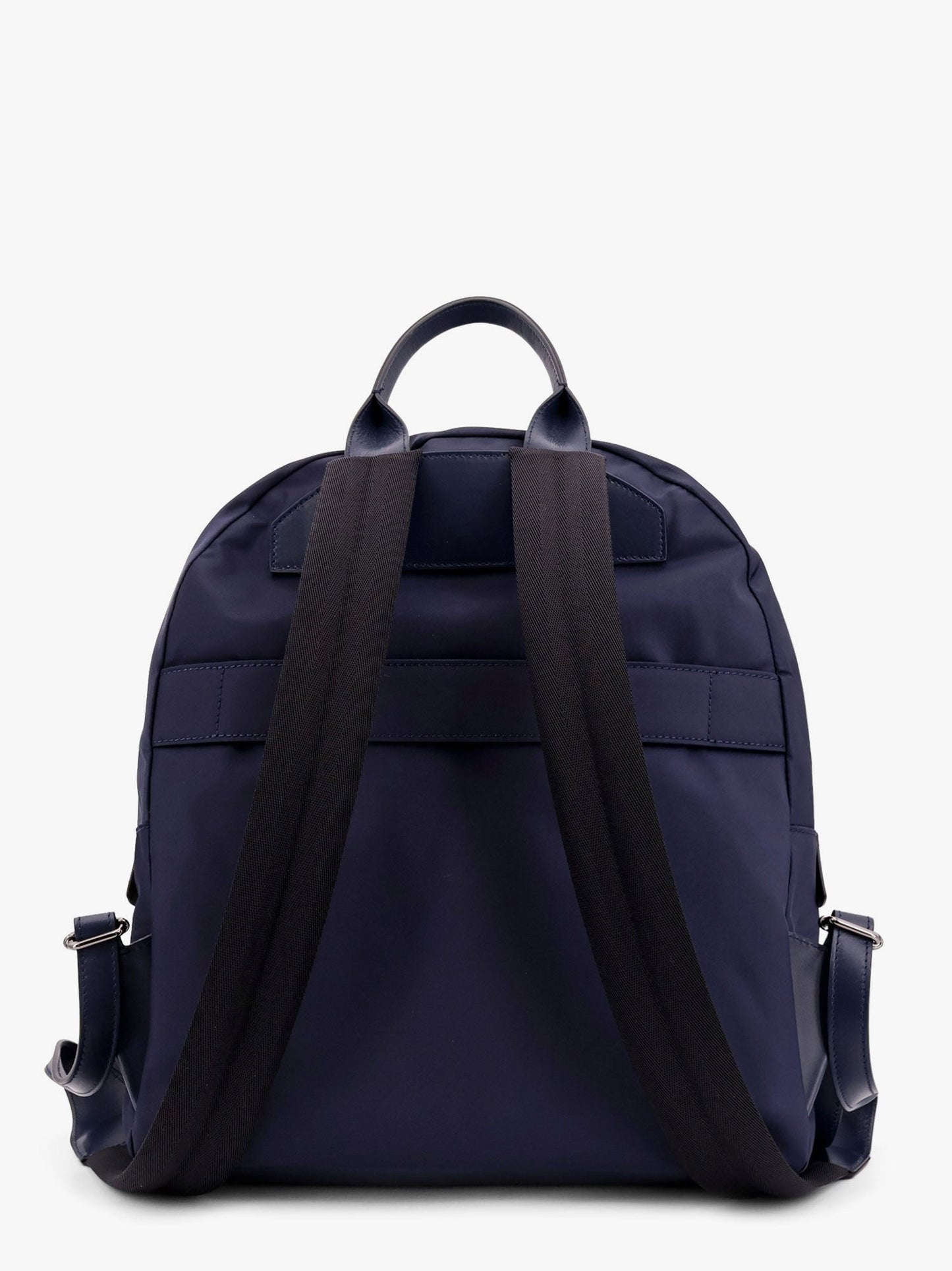 Nylon backpack with metal lettering logo