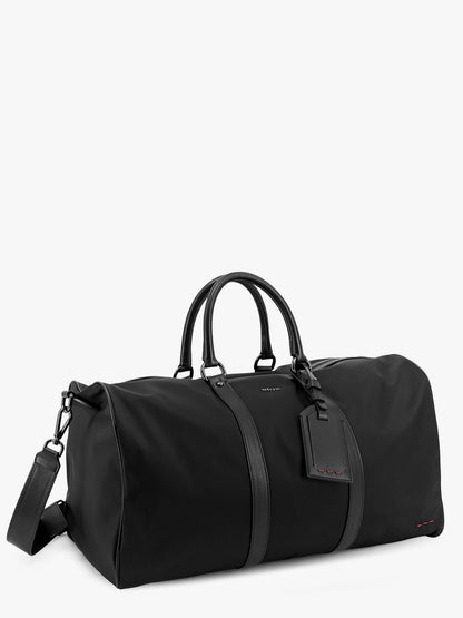 Nylon duffel bag with leather inserts thumbnail