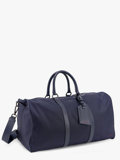 Nylon duffel bag with leather inserts thumbnail