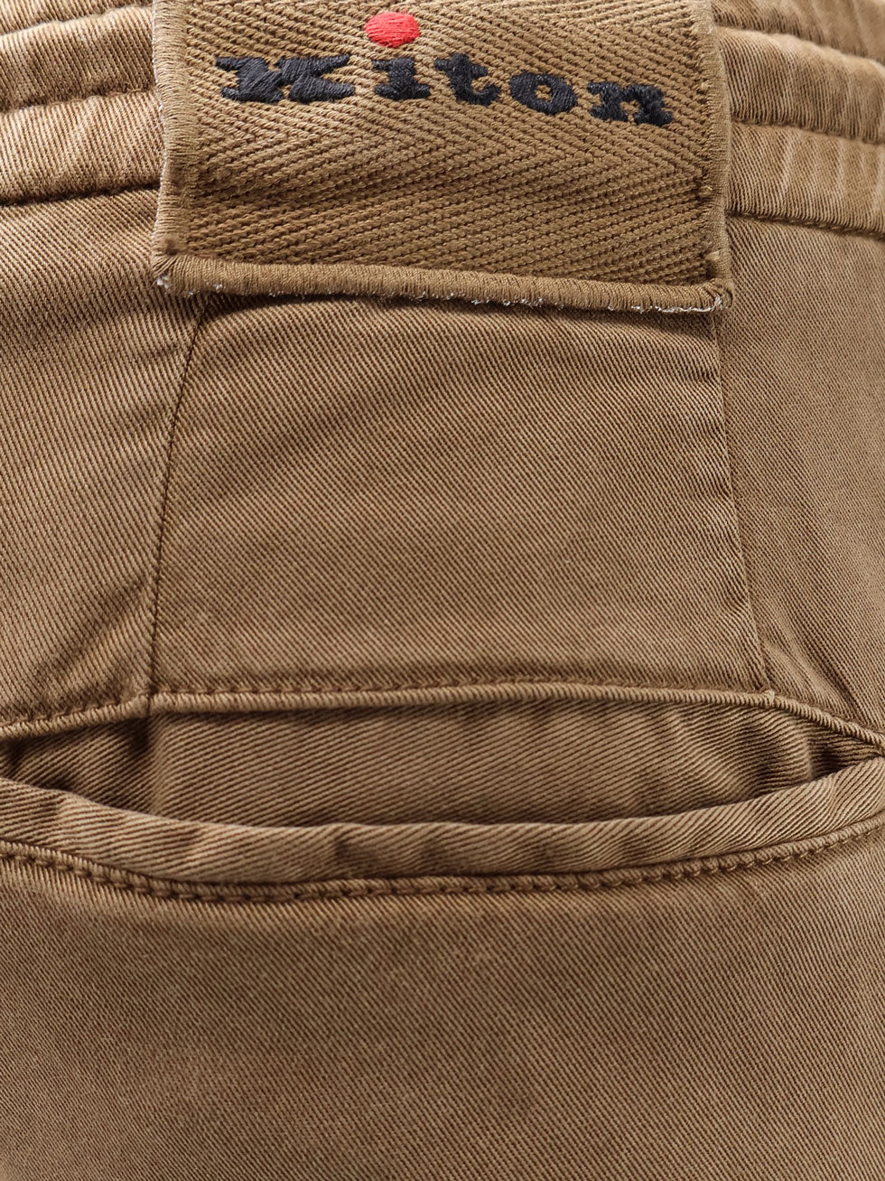 Lyocell trouser with drawstring at waist