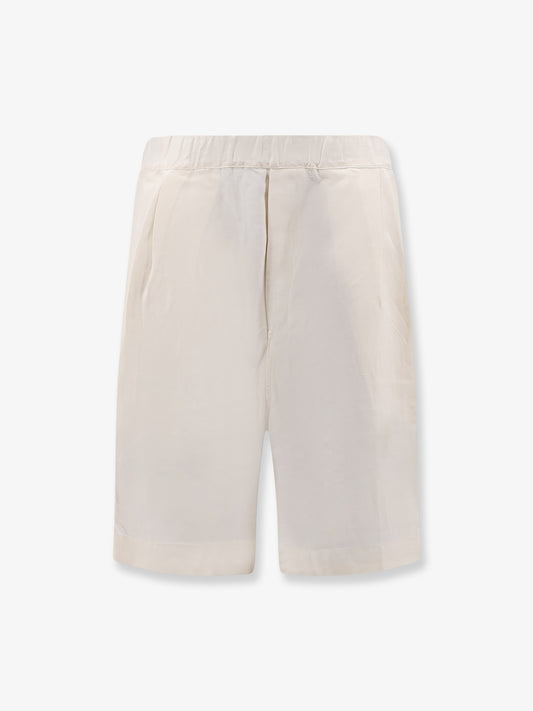 Viscose and linen bermuda shorts