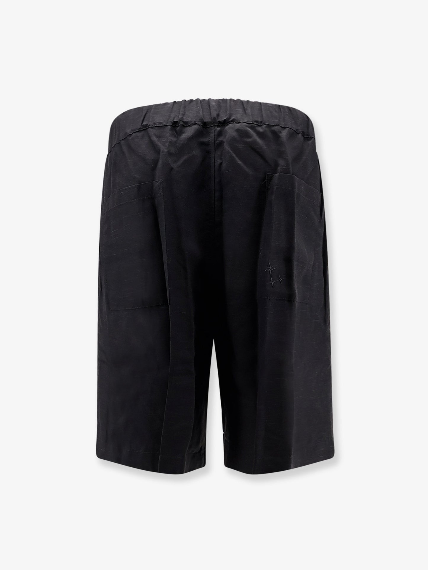 Viscose and linen bermuda shorts