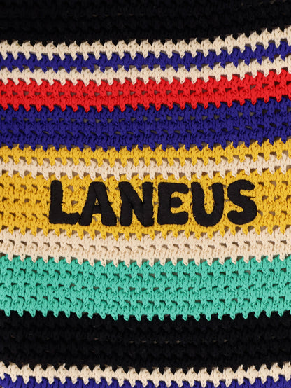 Crochet shoulder bag with embroidered logo thumbnail