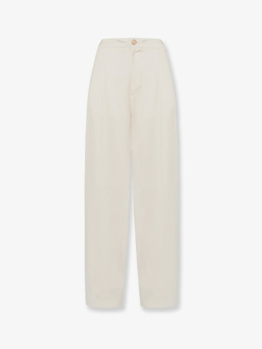 Viscose and linen trousers