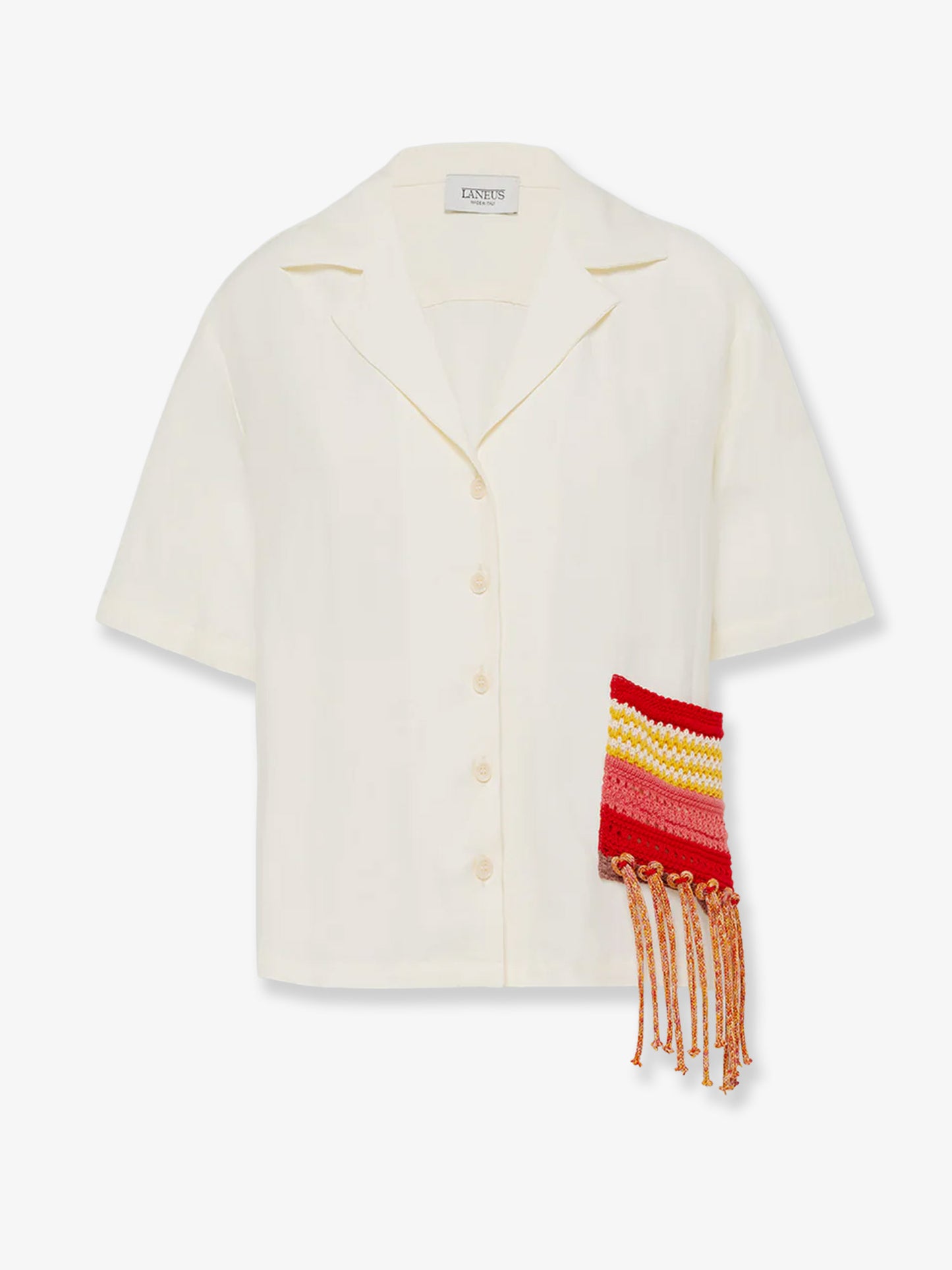 Viscose and linen blend shirt