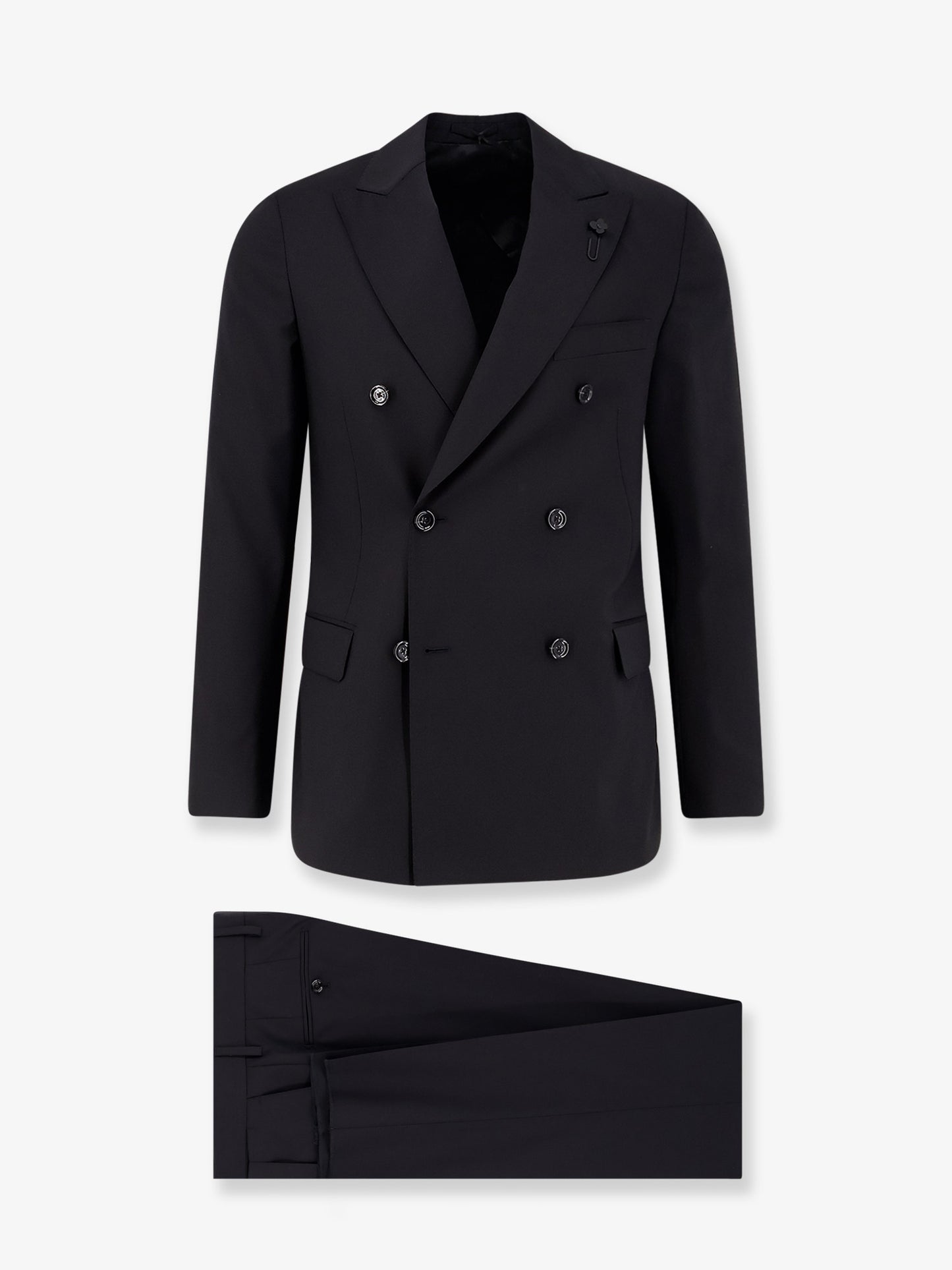 Iconic double-breasted pure virgin wool suit