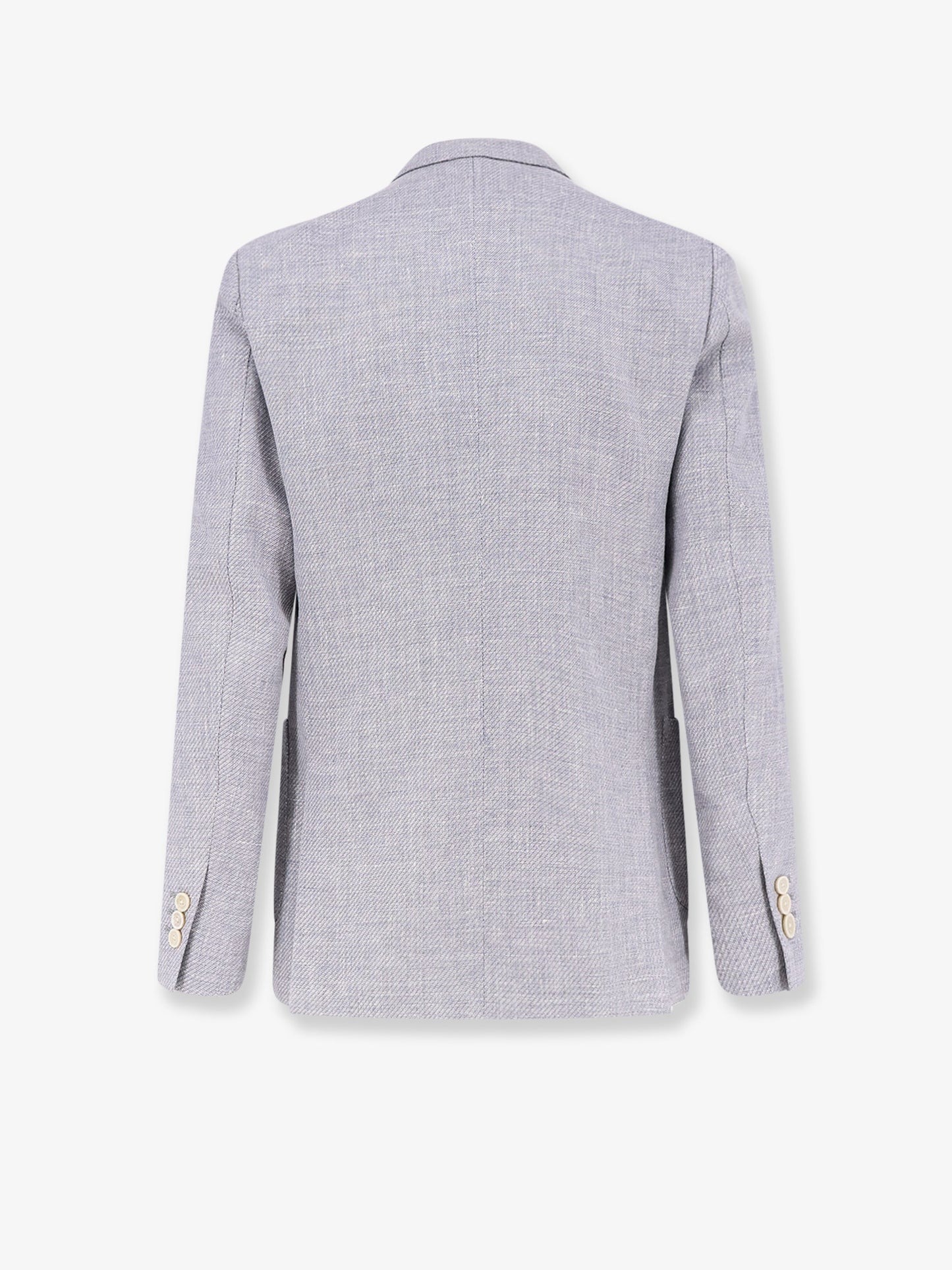 Roma double-breasted pure virgin wool and linen blazer