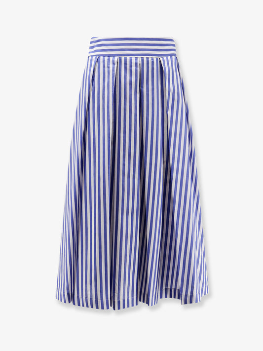 Iris striped cotton skirt