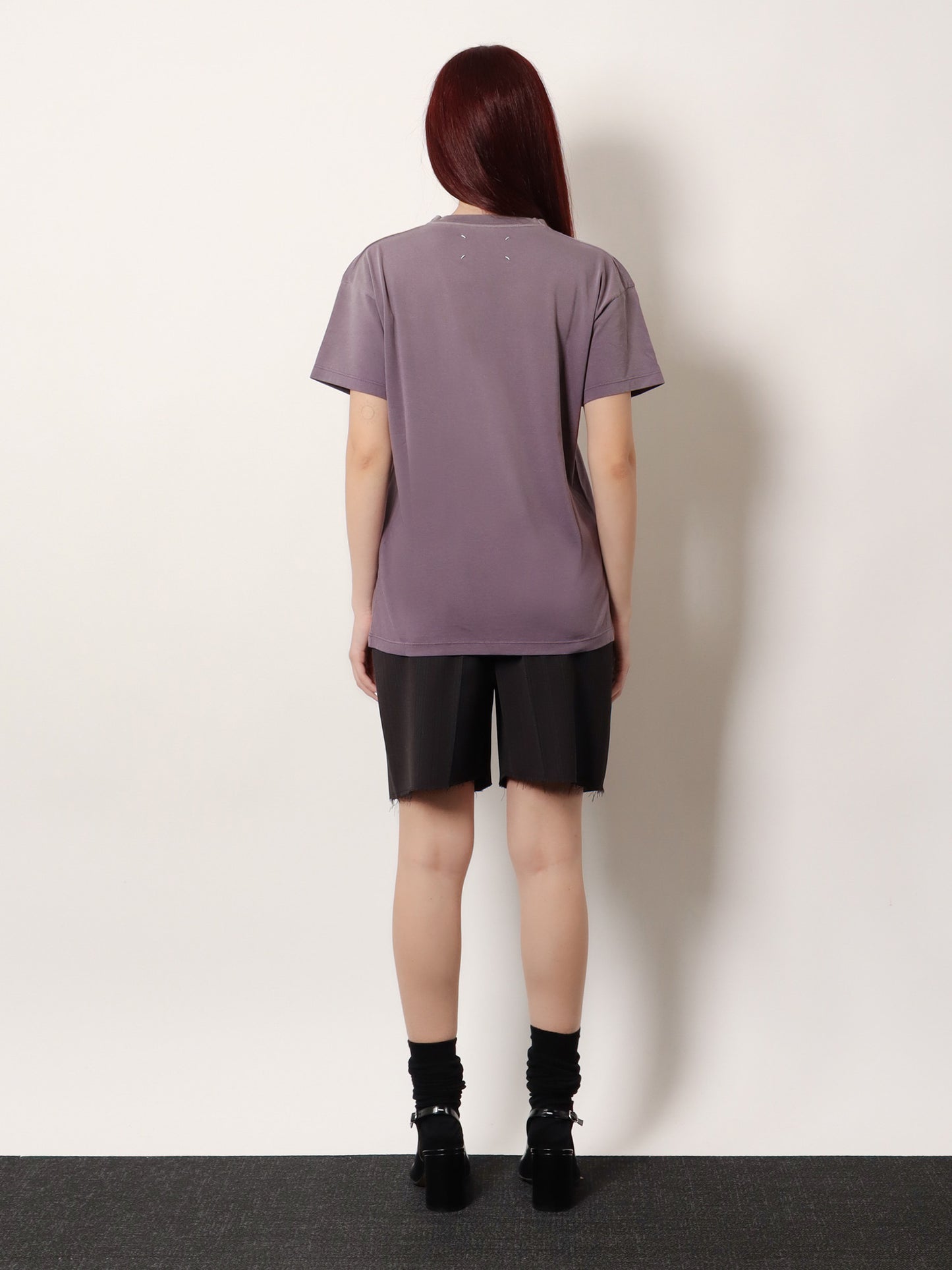 Cotton T-shirt with rewashed effect