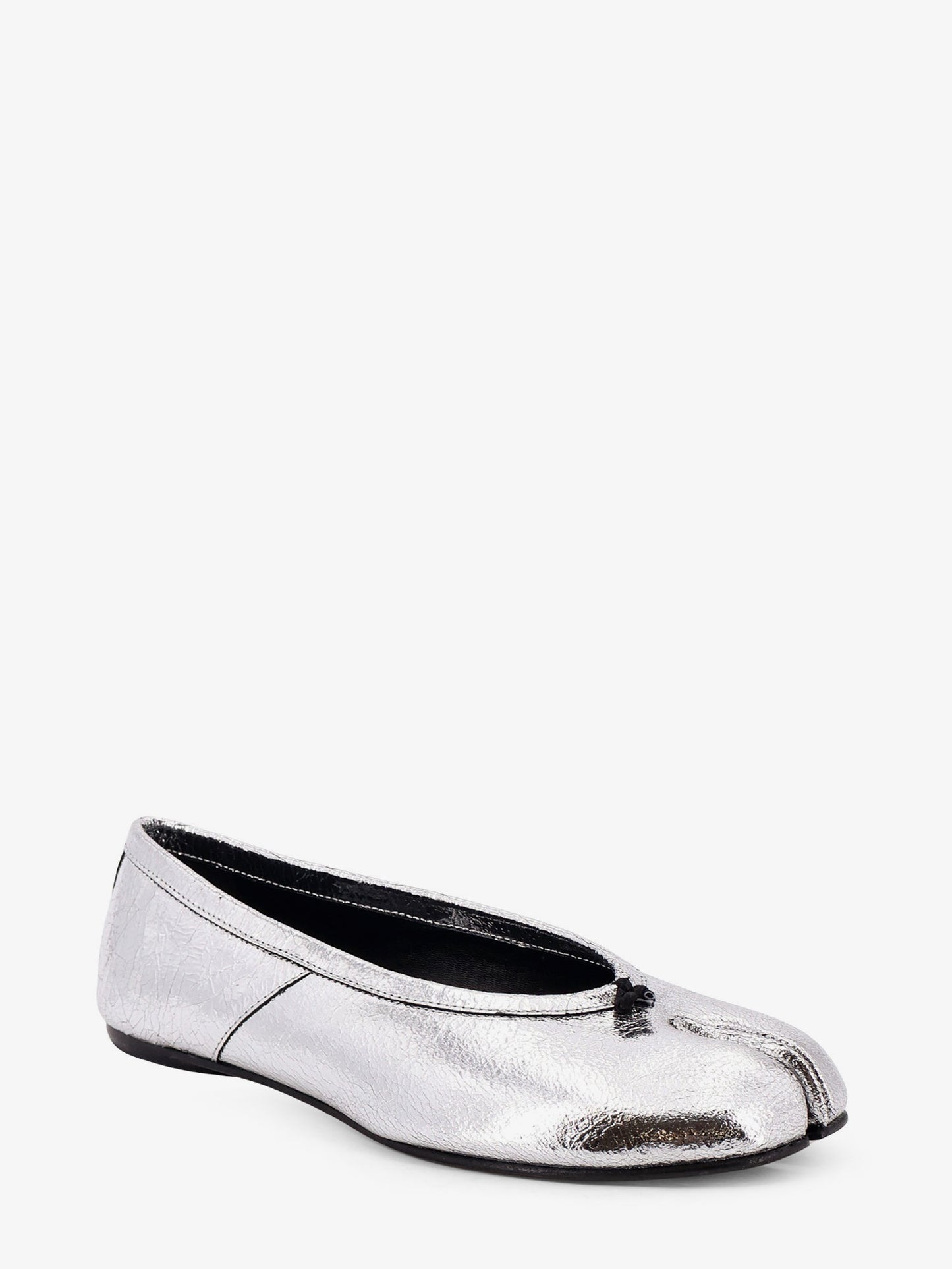 Tabi laminated leather ballerina