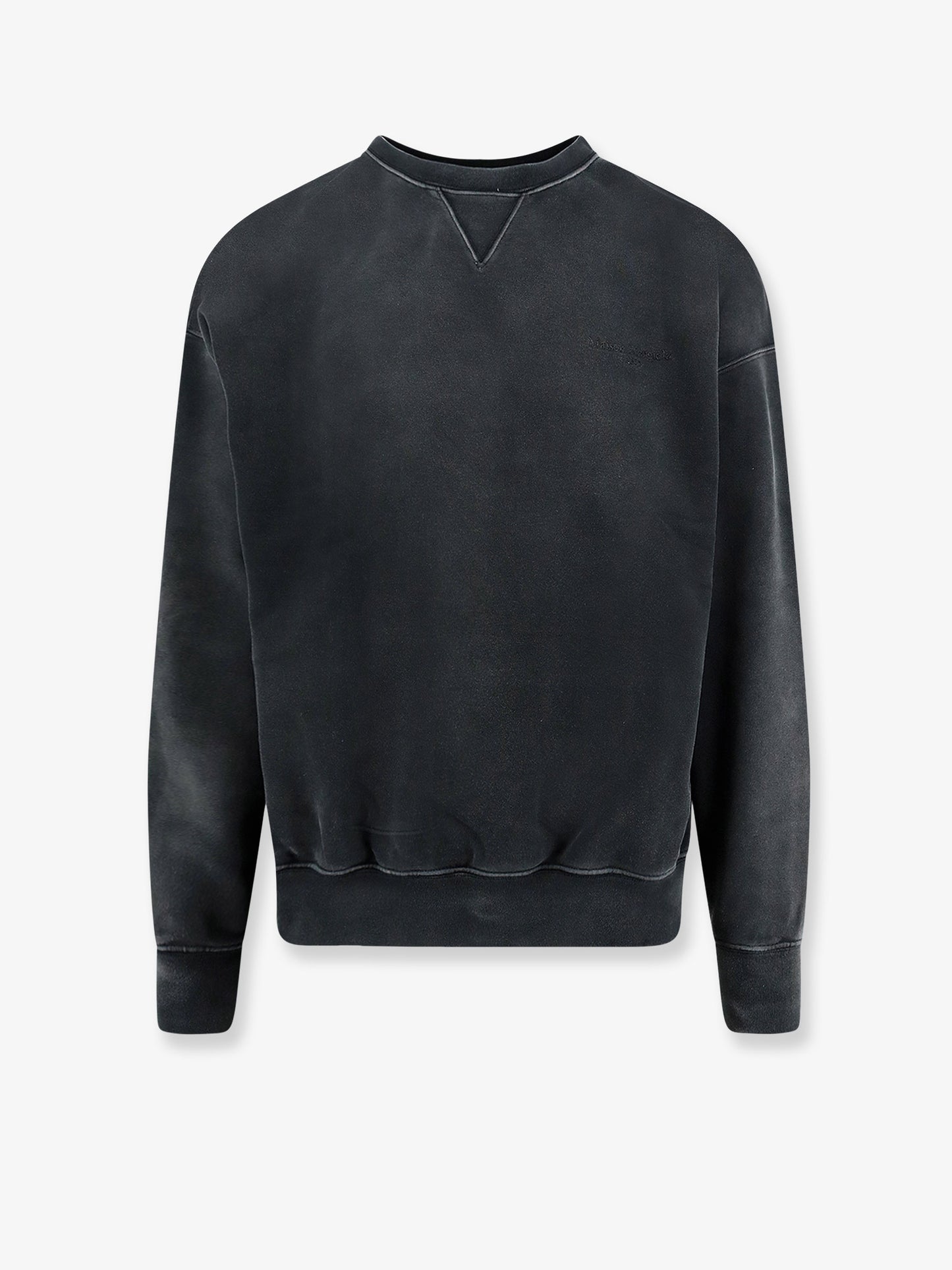 Cotton sweatshirt with front embroidered logo
