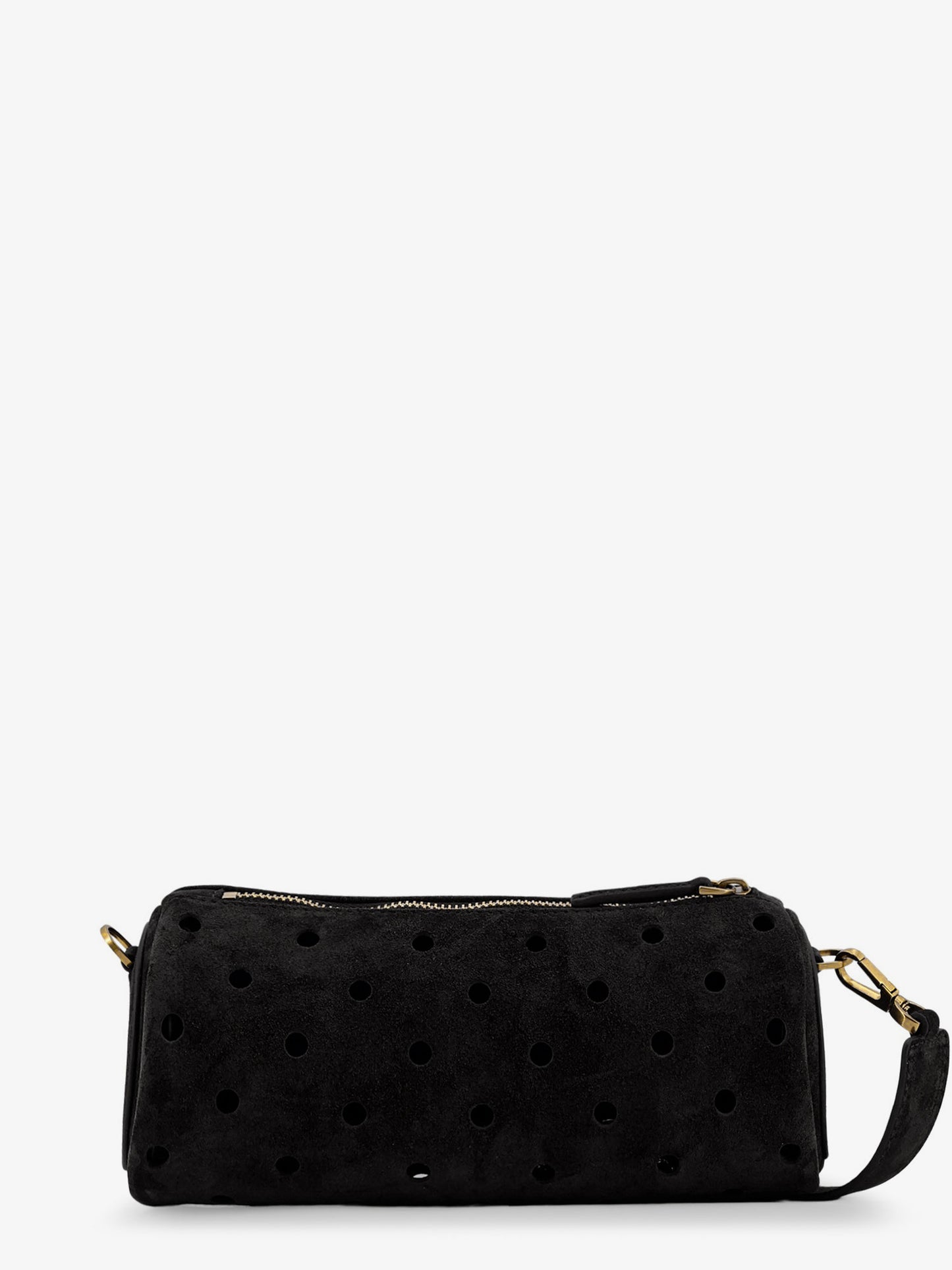 Mini Cylinder suede crossbody bag