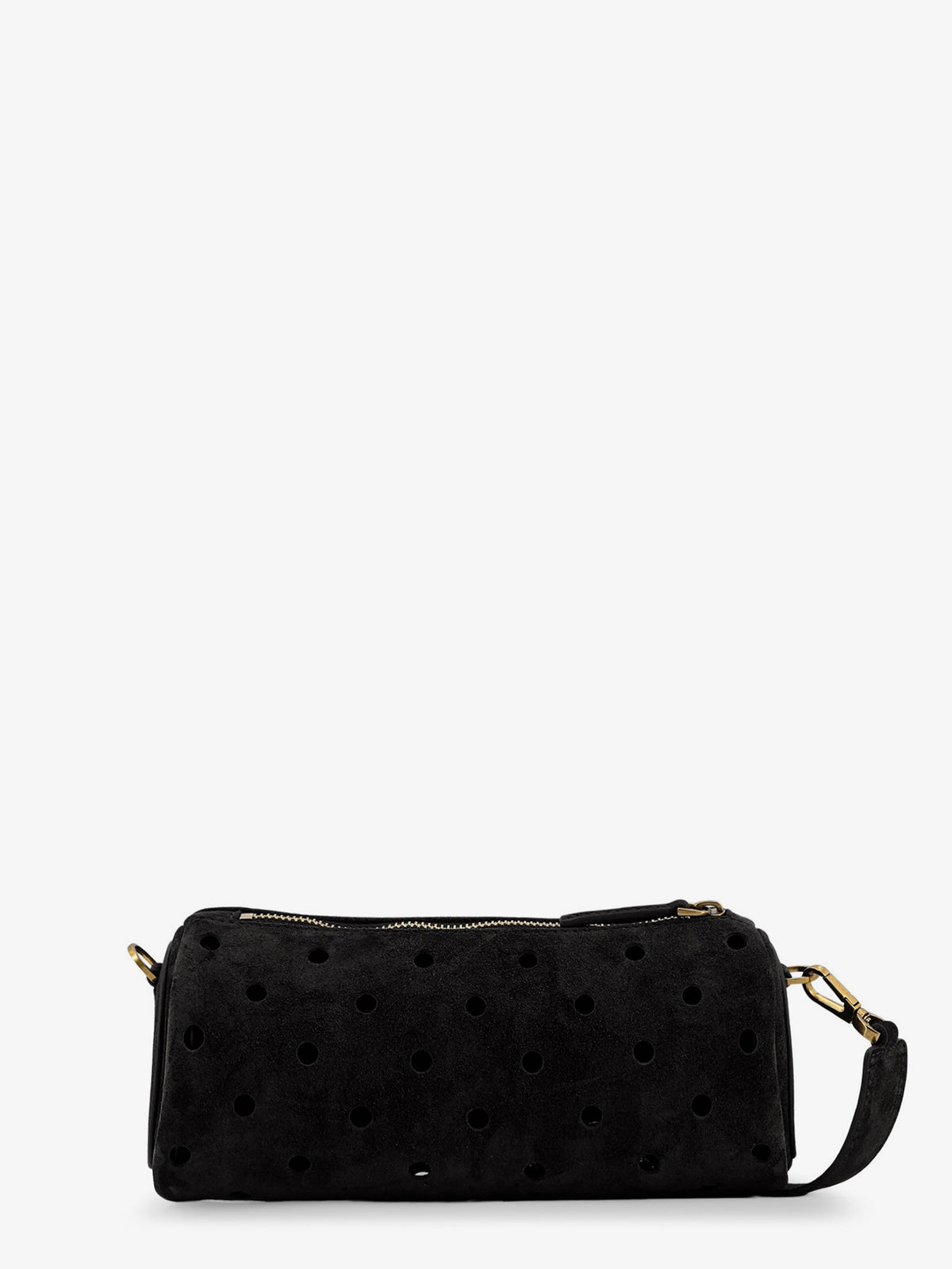 Mini Cylinder suede crossbody bag