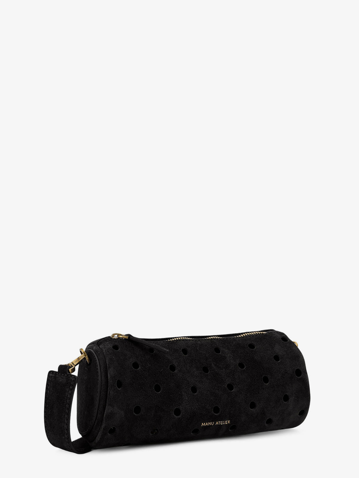 Mini Cylinder suede crossbody bag