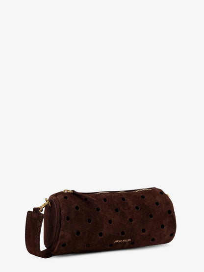 Mini Cylinder suede crossbody bag thumbnail