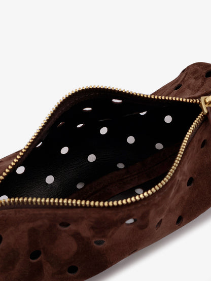 Mini Cylinder suede crossbody bag thumbnail