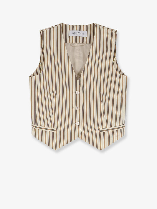 Mxmfauno striped cotton and silk vest