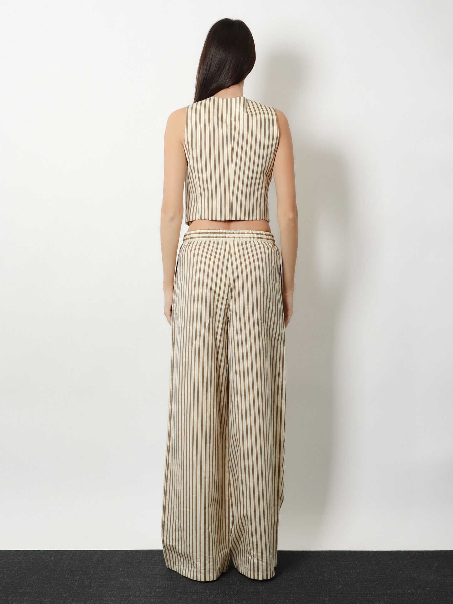 Mxmfauno striped cotton and silk vest