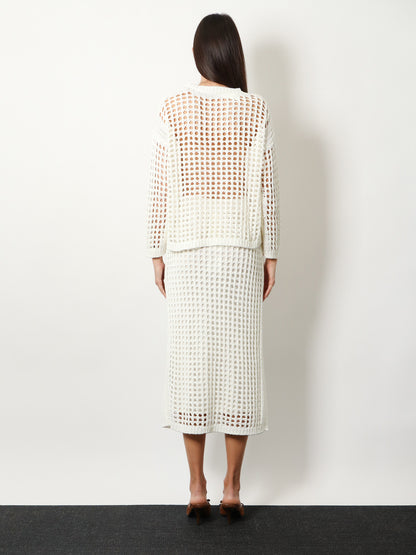 Mxpgeode perforated cotton skirt thumbnail