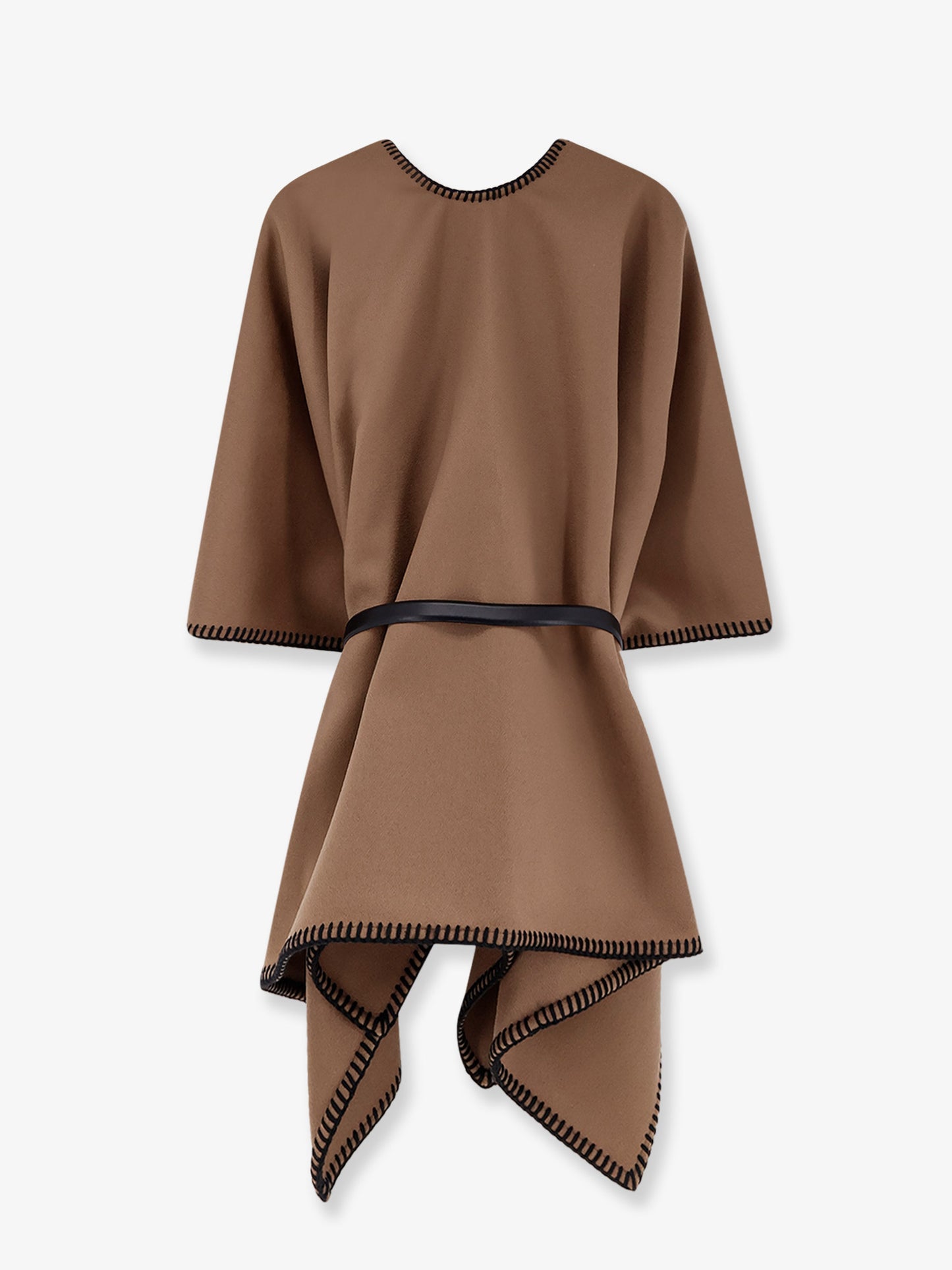 Mxacolomba virgin wool cape with belt