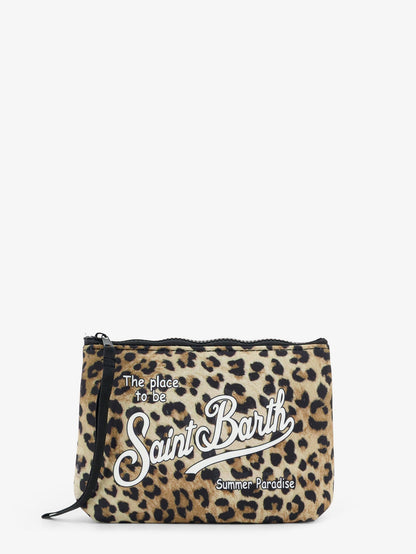 Aline scuba clutch with striped pattern thumbnail