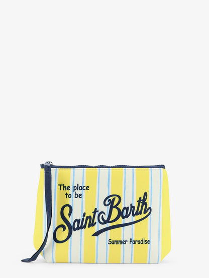 Aline scuba clutch with striped pattern thumbnail