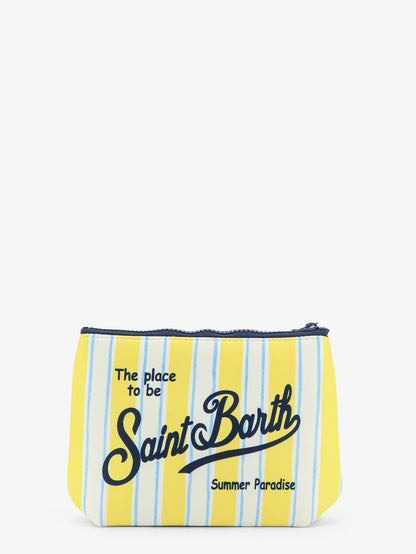Aline scuba clutch with striped pattern thumbnail