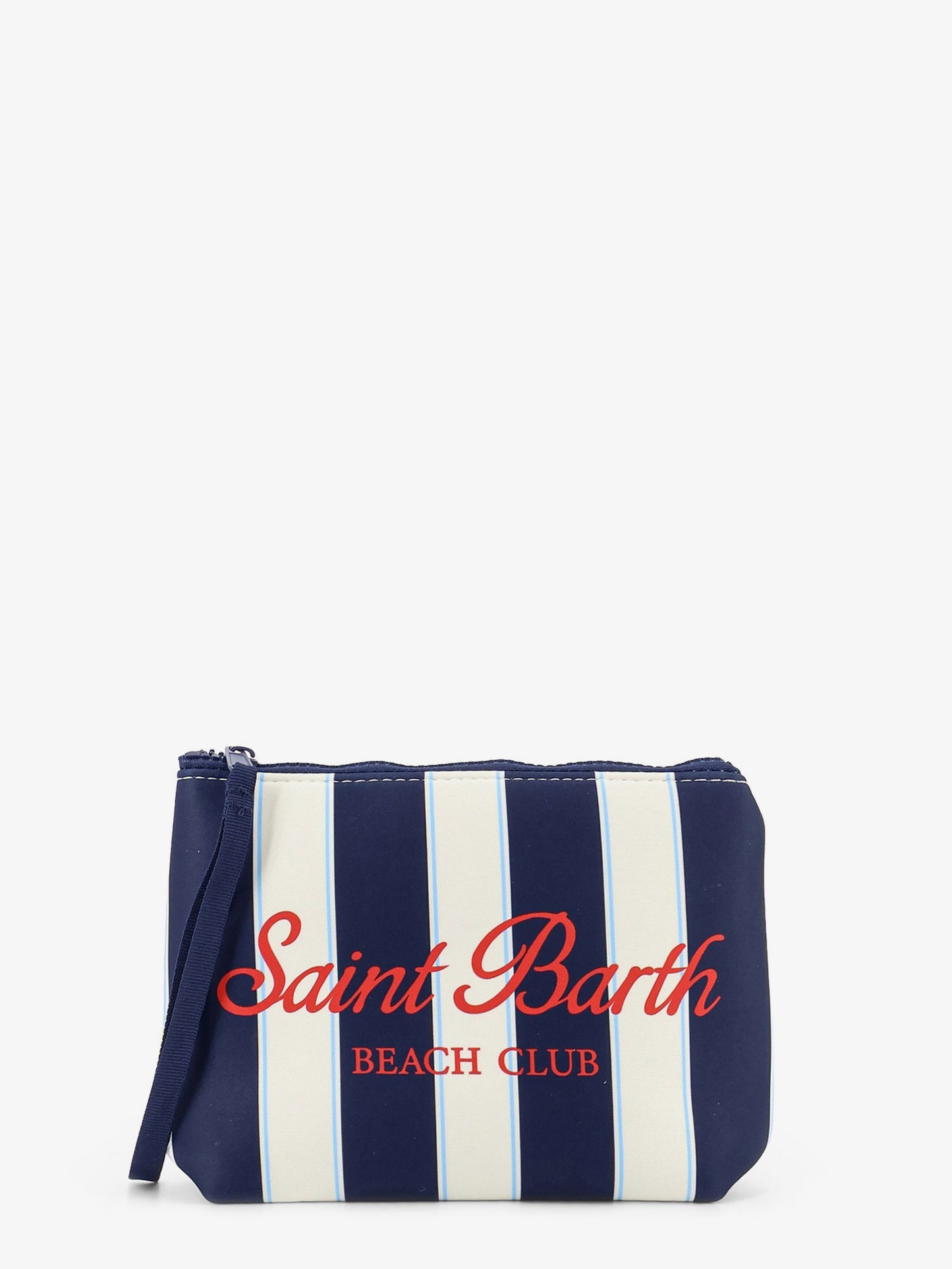 Aline scuba clutch with striped pattern