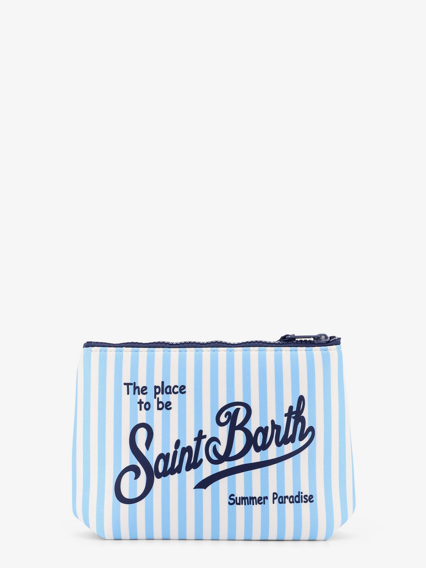 Aline scuba clutch with striped pattern