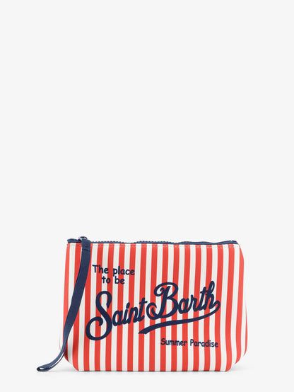 Aline scuba clutch with striped pattern thumbnail
