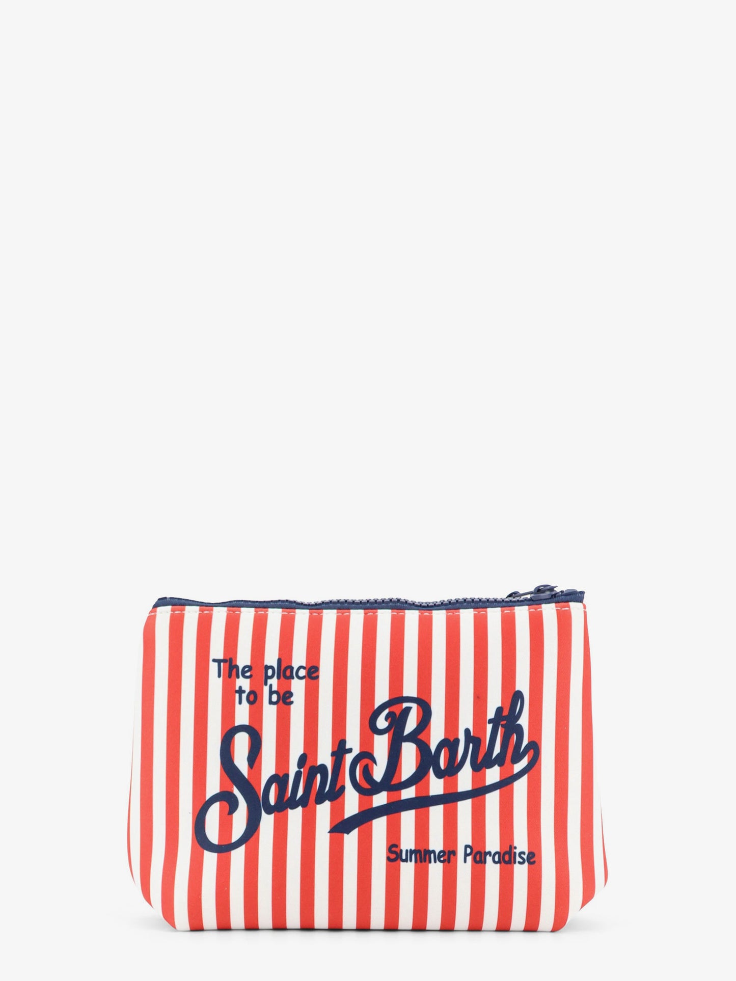 Aline scuba clutch with striped pattern