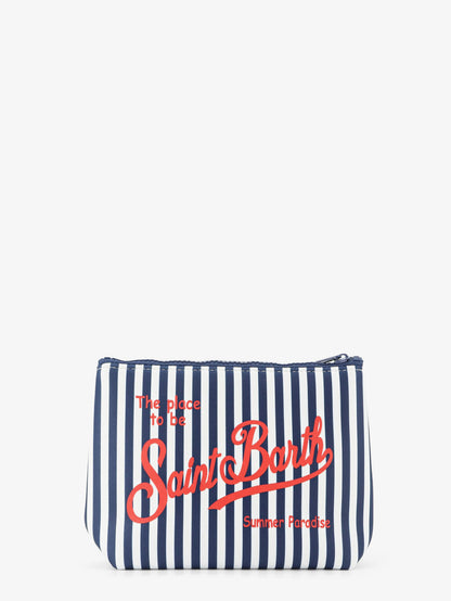 Aline scuba clutch with striped pattern thumbnail