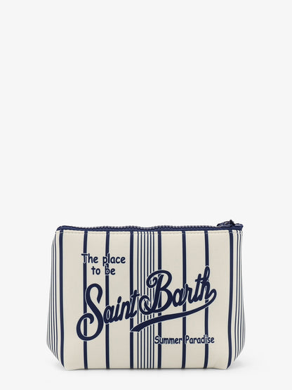Aline scuba clutch with striped pattern thumbnail