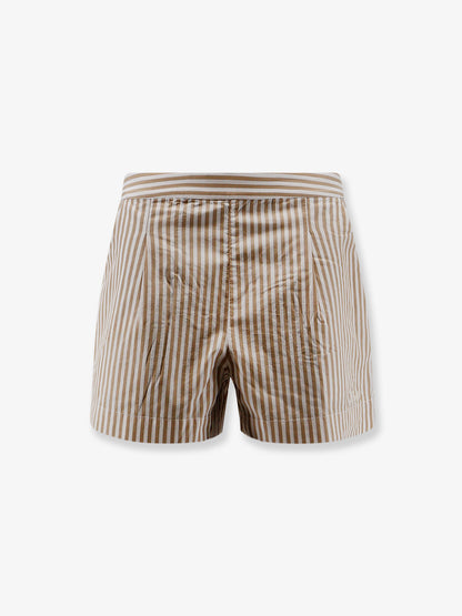 Amani cotton Bermuda shorts with striped pattern thumbnail