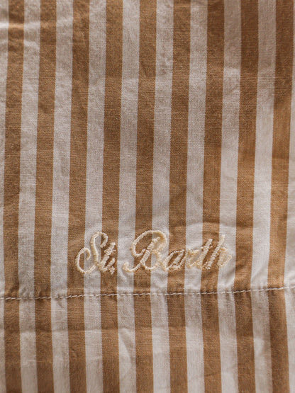 Amani cotton Bermuda shorts with striped pattern thumbnail