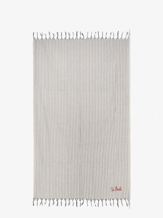 Striped cotton beach towel