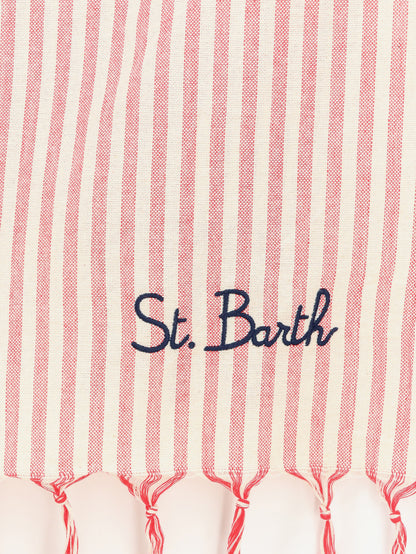 Striped cotton beach towel thumbnail